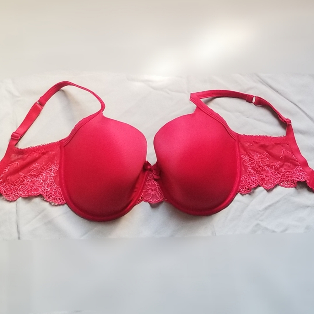 Panache Lingerie Porcelain Lace T-shirt Bra Red